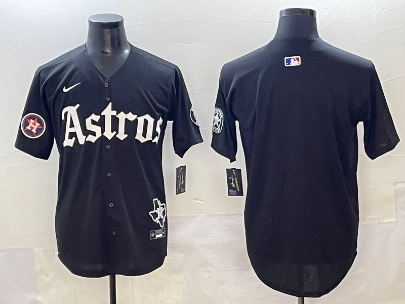 Men Houston Astros blank black MLB Nike 2025 jersey style 30